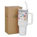A Mother's Love 2 Cor. 12:9 Tumbler SS White Floral