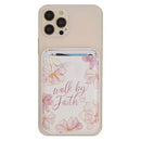 Walk By Faith 2 Cor. 5:7 Phone Wallet Magnetic White Floral