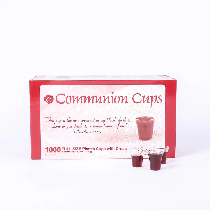 1000 Communion cups with etched cross