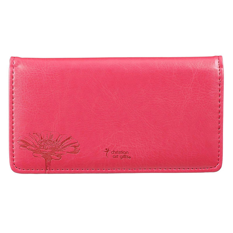Checkbook Wallet Pink All Things are Possible Matt. 19:26