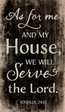 As for me and my house