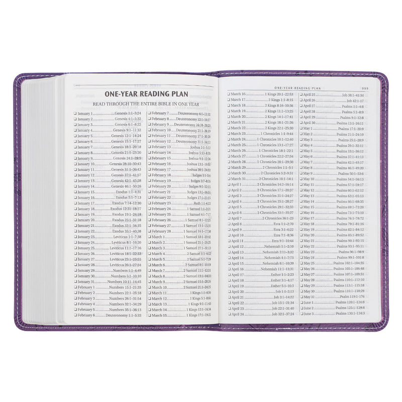 KJV Bible Compact Faux Leather, Purple