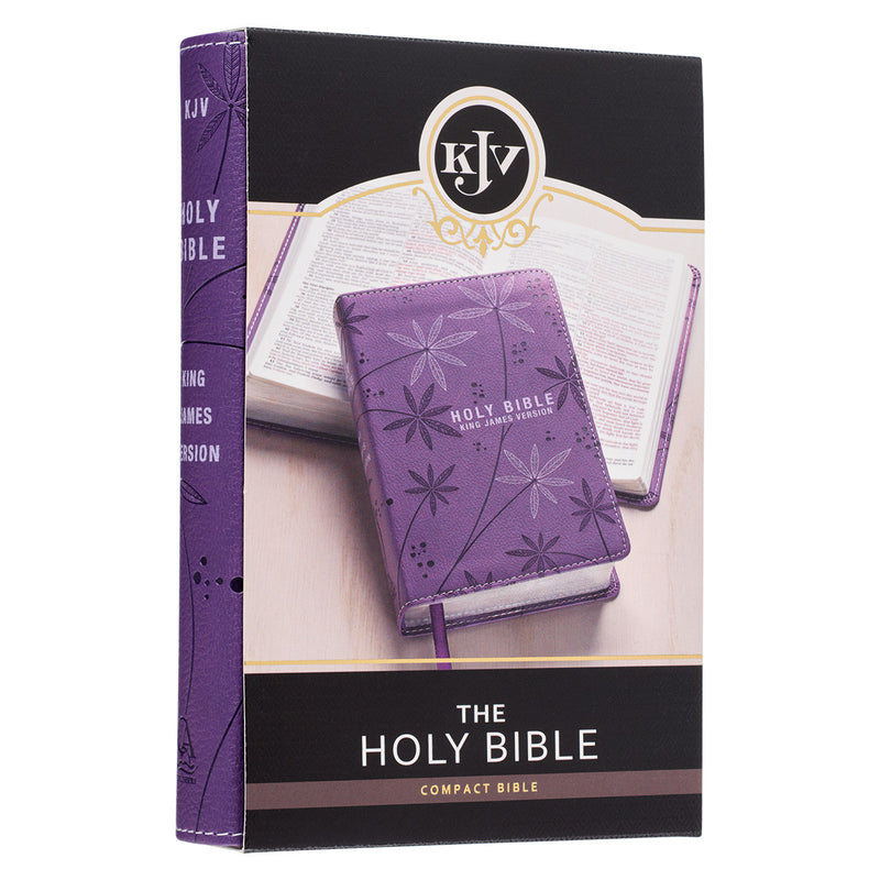 KJV Bible Compact Faux Leather, Purple