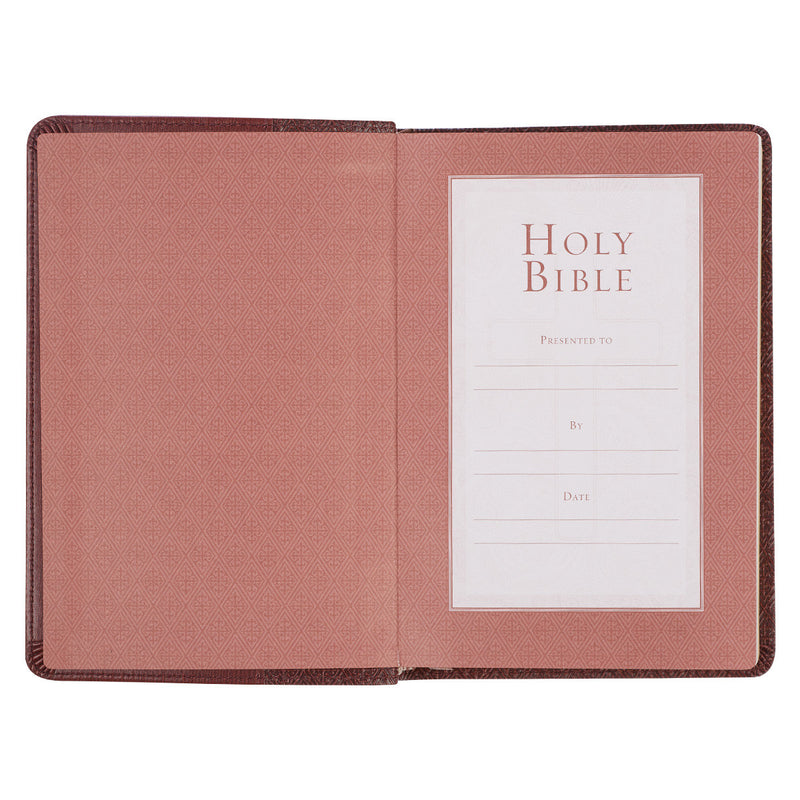 KJV Bible Compact Faux Leather, Saddle Tan