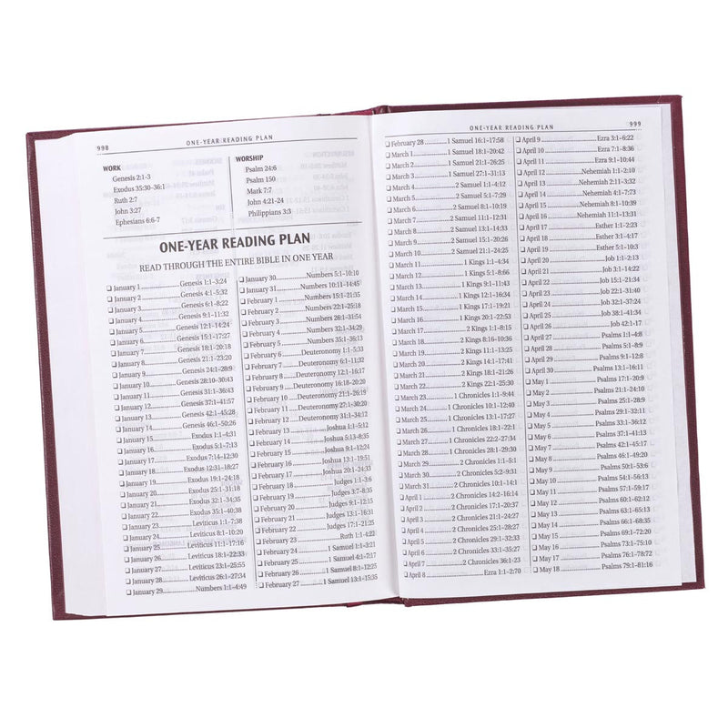 KJV Bible Pew Worship Hardcover,  Burgundy