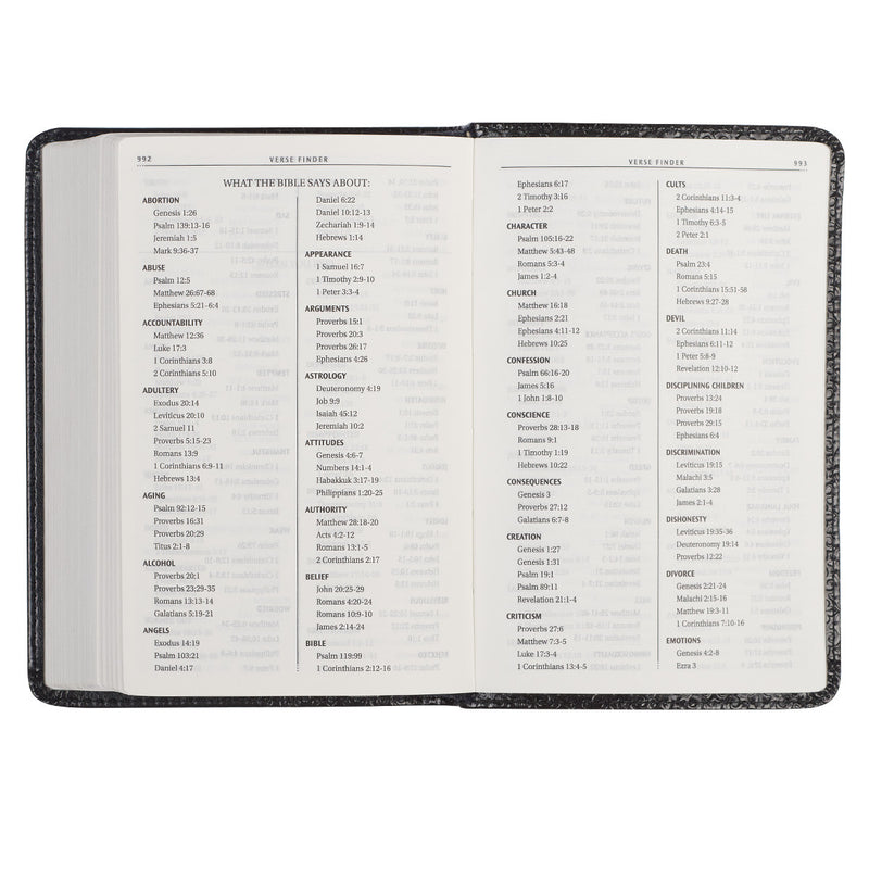 KJV Bible Mini Pocket Faux Leather, Black