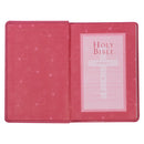 KJV Bible Compact Faux Leather Pink