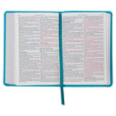 KJV Bible Compact Faux Leather Turquoise