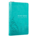 KJV Bijbel Deluxe Cadeau Kunstleer, Turquoise met rits