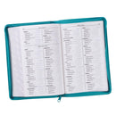 KJV Bijbel Deluxe Cadeau Kunstleer, Turquoise met rits