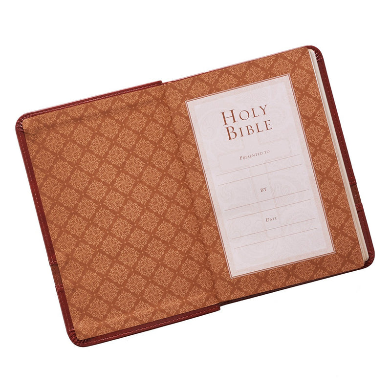 KJV Bible Compact LP Faux Leather, Brown Two-tone