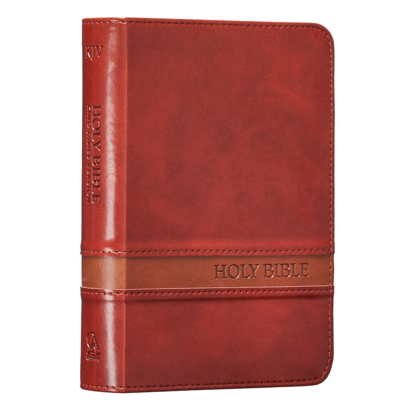 KJV Bible Compact LP Faux Leather, Brown Two-tone