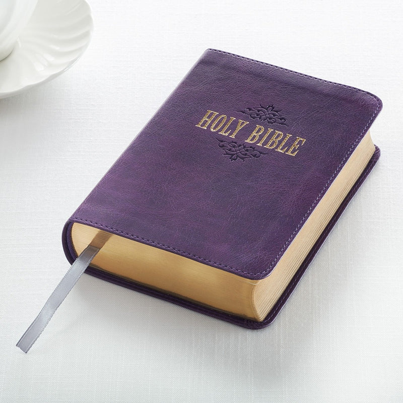 KJV Bible Compact LP Faux Leather, Purple