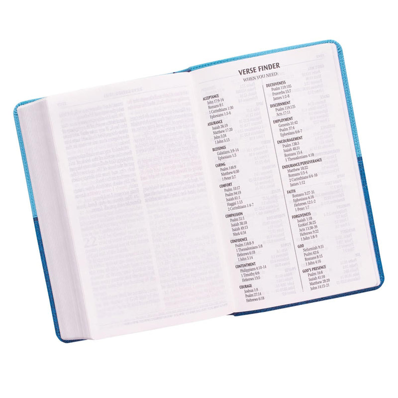 KJV Bible Giant Print Standard-size Faux Leather, Aqua/Blue
