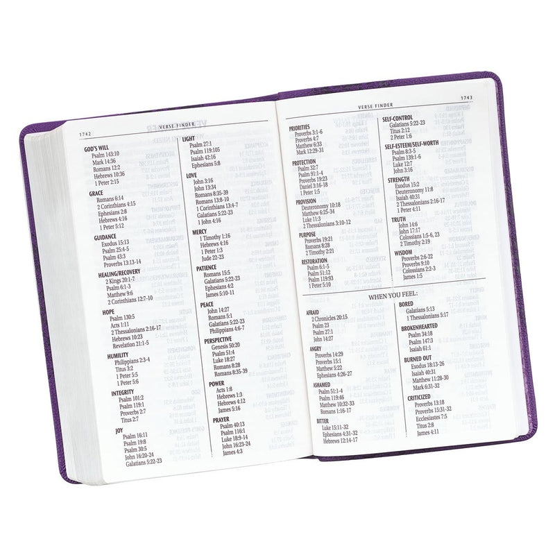 KJV Bible Giant Print Standard-size Faux Leather, Purple Two-tone