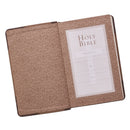 KJV Bible Giant Print Standard-size Faux Leather Brown Two-tone