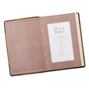 KJV Bible Thinline LP Faux Leather Brown Two-tone