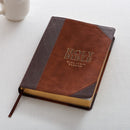 KJV Bible Thinline LP Faux Leather Brown Two-tone