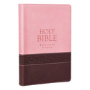 KJV Bible Thinline LP Faux Leather Brown/Pink