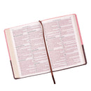 KJV Bible Thinline LP Faux Leather Brown/Pink