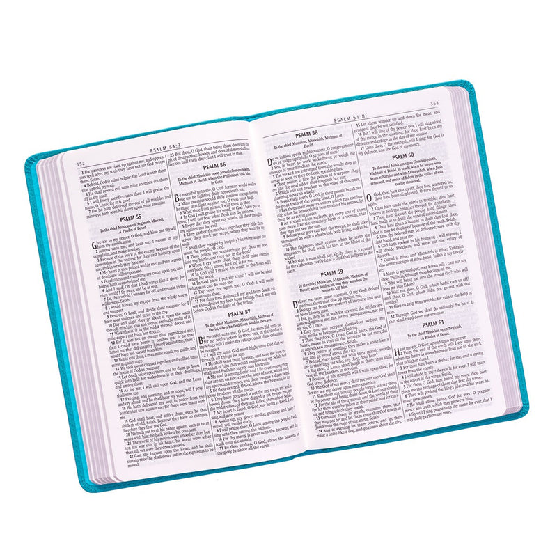 KJV Bible Gift Edition Faux Leather, Teal