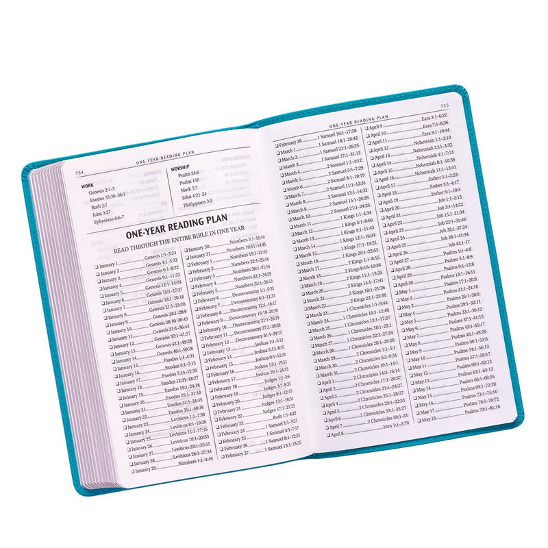 KJV Bible Gift Edition Faux Leather, Teal
