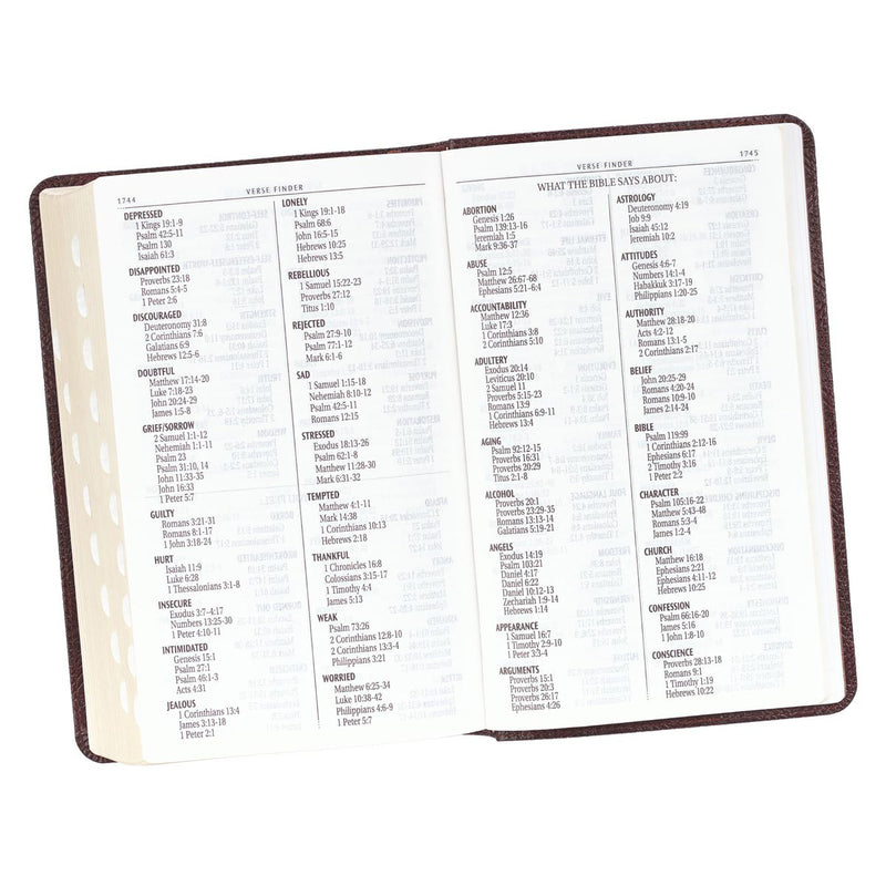 KJV Bible Giant Print Standard-size Faux Leather, Dark Brown