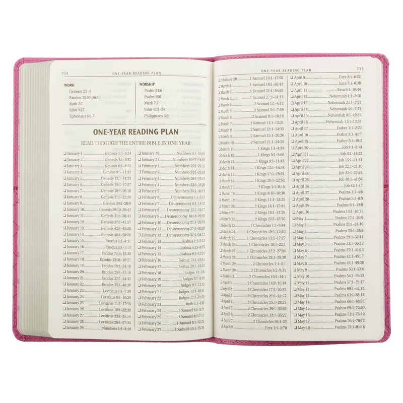KJV Bible Gift Edition Faux Leather, Pink