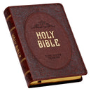 KJV Bible Compact Faux Leather Chestnut Brown