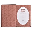 KJV Bible Compact Faux Leather Chestnut Brown
