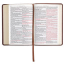 KJV Bible Compact Faux Leather Chestnut Brown