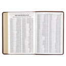 KJV Bible Compact Faux Leather Chestnut Brown