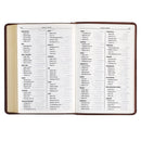 KJV Bible Compact Faux Leather Chestnut Brown