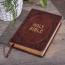 KJV Bible Compact Faux Leather Chestnut Brown