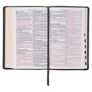KJV Bible Deluxe Gift Full-grain Leather Black/Saddle Tan
