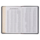 KJV Bible Deluxe Gift Full-grain Leather Black/Saddle Tan