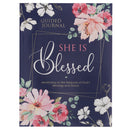 She is Blessed Navy Floral Guided journa