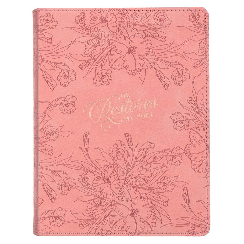 He Restores My Soul Ps. 23:3 Journal Handy Pink