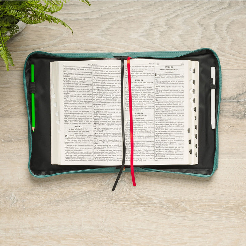 Be Still Ps. 46:10 Bible Cover Fashion Teal MEDIUM