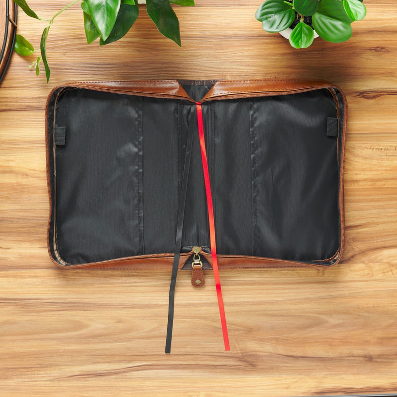 Two-Tone Man of God 1 Tim. 6:11 Bible Cover Classic Brown .