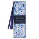 Trust Prov. 3:5 Bookmark Faux Leather Blue Floral