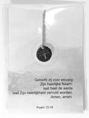 Kruis met stralen ketting zilver stainless steel