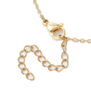 Kruis roestvrijstalen ketting 40cm goudkleurig