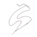 Kruis roestvrijstalen ketting 40cm zilverkleurig