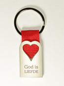 God is liefde sleutelhanger Metaal