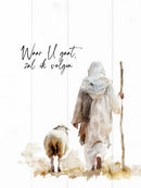 Waar je gaat zal ik wandbord volgen