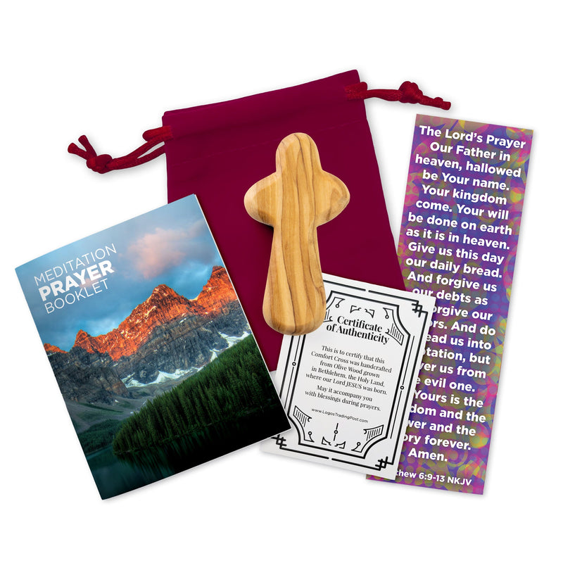 Olive Wood Comfort Cross Small