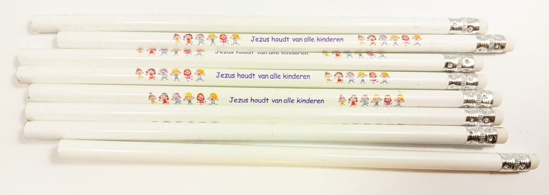 Jezus houdt van alle kinderen potlood (prijs per stuk, verkoop per 6)