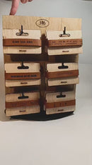 Rorataing display for bracelets. Shows 12x2 bracelets