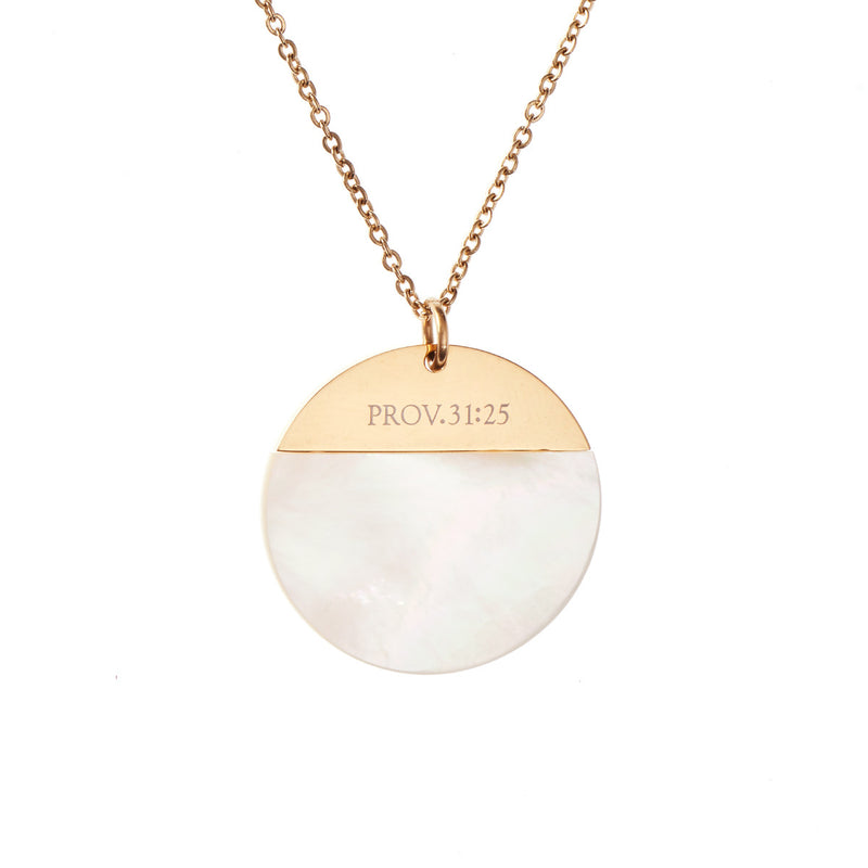 Proverbs 31:25 - Mother of pearl shell